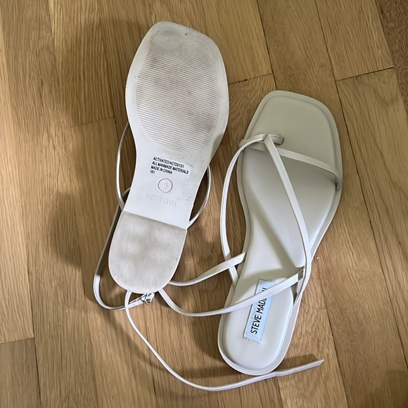 Steve Madden Agree Sandal Off White/Chalk Sz 9 - Picture 2 of 3